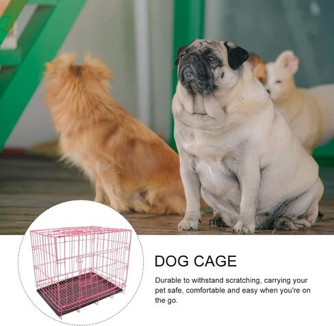INOOMP Wire Dog Crate-Door Metal Crate-Indoor Folding Collapsible Dog Crate Safe and Durable Portable Travel Dog Crate for Home Use in Saudi Arabia