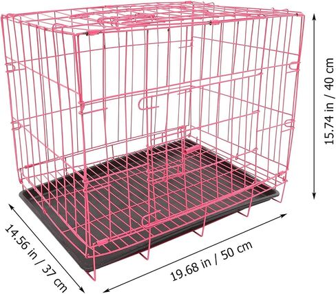 INOOMP Wire Dog Crate-Door Metal Crate-Indoor Folding Collapsible Dog Crate Safe and Durable Portable Travel Dog Crate for Home Use in Saudi Arabia