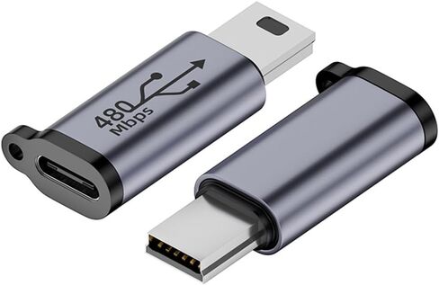 2 Pack Type-C Male to Micro USB Female Adapter，Micro USB to USB C Adapter 9v 2A Fast Charging， Supports 480Mbps Data Transfer Speed (Type-C Male to Micro USB Female) in Kuwait