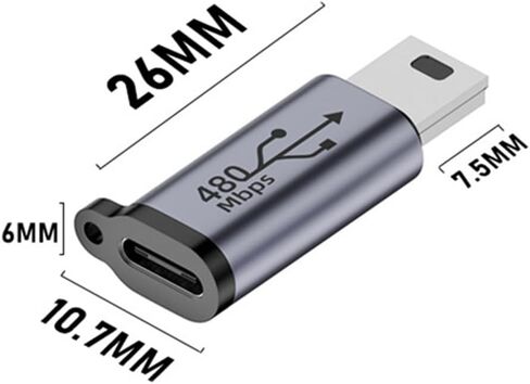 2 Pack Type-C Male to Micro USB Female Adapter，Micro USB to USB C Adapter 9v 2A Fast Charging， Supports 480Mbps Data Transfer Speed (Type-C Male to Micro USB Female) in Kuwait