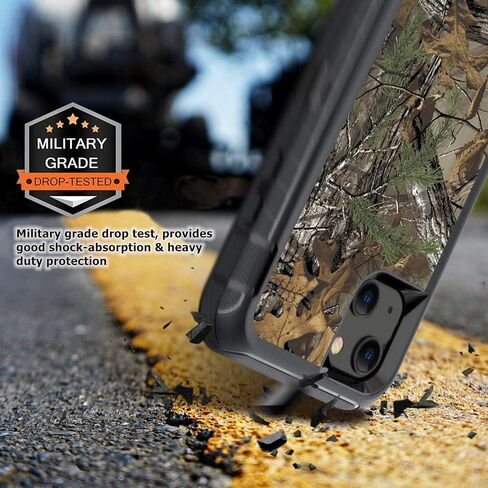 OTTARTAKS Compatible with iPhone 14 Phone Case, iPhone 13 Case with Screen Protector Shockproof Heavy Duty Protective Case for iPhone 13/14 Men Boys, Camouflage in Saudi Arabia