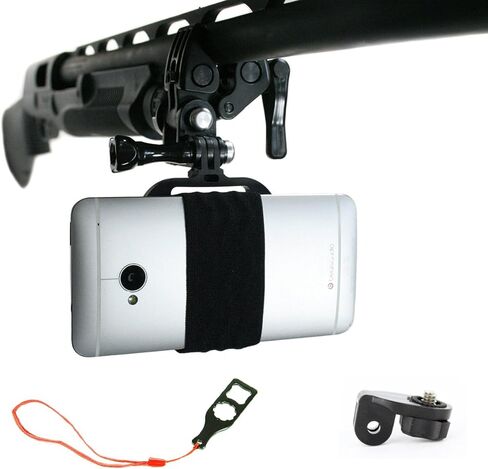Action Mount® - Sportsman's Mount for Any Smartphone: Attaches to Sports Fishing Rod, Bow, Shotgun, Rifle, Paintball, Etc. Compatible with Any iPhone, Canon Camera. Compatible with GoPro Cameras. in Kuwait