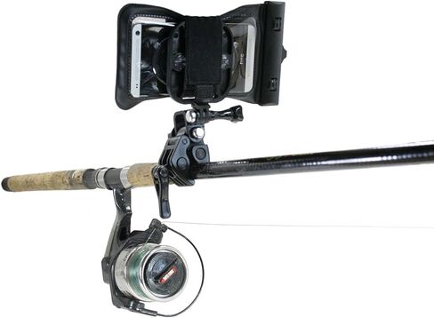 Action Mount® - Sportsman's Mount for Any Smartphone: Attaches to Sports Fishing Rod, Bow, Shotgun, Rifle, Paintball, Etc. Compatible with Any iPhone, Canon Camera. Compatible with GoPro Cameras. in Kuwait