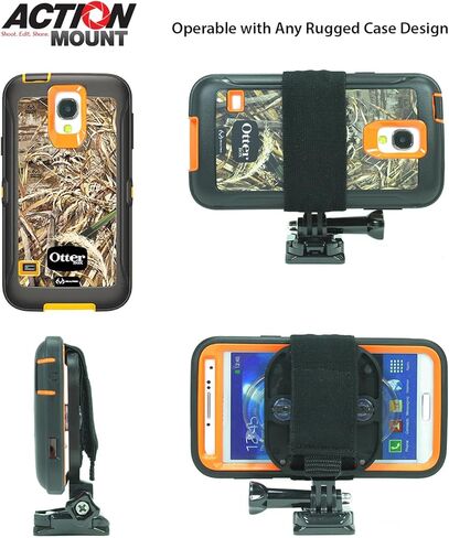 Action Mount® - Sportsman's Mount for Any Smartphone: Attaches to Sports Fishing Rod, Bow, Shotgun, Rifle, Paintball, Etc. Compatible with Any iPhone, Canon Camera. Compatible with GoPro Cameras. in Kuwait