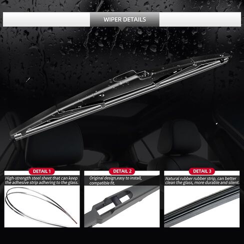 Replacement for 2016-2022 Honda Pilot Rear Windshield Wiper Blade and Arm Assembly-Car Back Window Wiper Blade and Arm Assembly in Kuwait