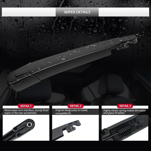 Replacement for 2016-2022 Honda Pilot Rear Windshield Wiper Blade and Arm Assembly-Car Back Window Wiper Blade and Arm Assembly in Kuwait