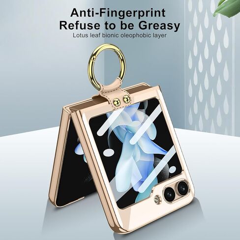 DEMCERT for Samsung Galaxy Z Flip 6 Case with Separate Tempered Film, Plated PC Crystal Cover, Ultra-Thin Transparent Folding Screen Samsung Flip 6 Protective Cover (Clear P) in Saudi Arabia