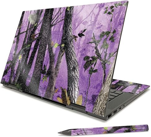 MightySkins Glossy Glitter Skin Compatible with HP Envy x360 15" (2021) - Desert Camo | Protective, Durable High-Gloss Glitter Finish | Easy to Apply, Remove, and Change Styles | Made in The USA in Saudi Arabia