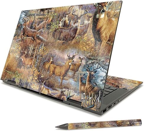 MightySkins Glossy Glitter Skin Compatible with HP Envy x360 15" (2021) - Desert Camo | Protective, Durable High-Gloss Glitter Finish | Easy to Apply, Remove, and Change Styles | Made in The USA in Saudi Arabia