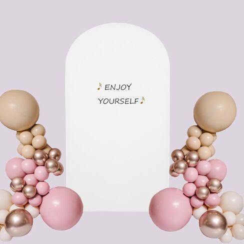 Youbetia Arch Backdrop Cover - 7.2FT Wedding Arch Stand Covers, White Round Top Spandex Arch Cover for Birthday Party Ceremony Banquet Arch Stand Decoration in Saudi Arabia