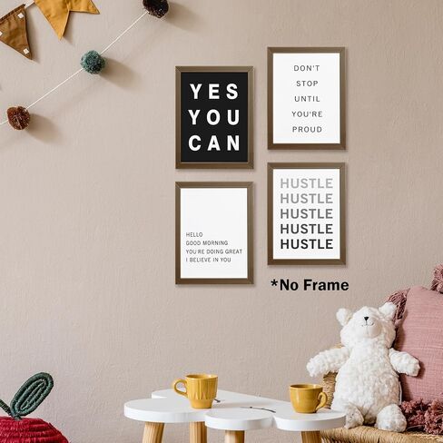 AEHIE Motivational Reminders Yes You Can Don't Stop Until You're Proud Poster Prints for Home College Dorm Office Workplace Decor,Encouraging Decorations Prints Wall Art Unframed 4pcs 8x10inches in Saudi Arabia