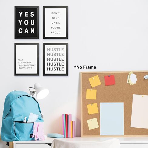 AEHIE Motivational Reminders Yes You Can Don't Stop Until You're Proud Poster Prints for Home College Dorm Office Workplace Decor,Encouraging Decorations Prints Wall Art Unframed 4pcs 8x10inches in Saudi Arabia