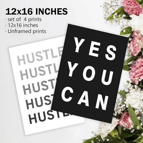 AEHIE Motivational Reminders Yes You Can Don't Stop Until You're Proud Poster Prints for Home College Dorm Office Workplace Decor,Encouraging Decorations Prints Wall Art Unframed 4pcs 8x10inches in Saudi Arabia