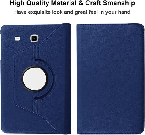 Case for Samsung Galaxy Tab A 7.0 inch 2016 Tablet (SM-T280 SM-T285),360 Degree Rotating Stand Case Full Protective Cover,with Stylus Pen,Screen Film (Deep Blue) in Saudi Arabia