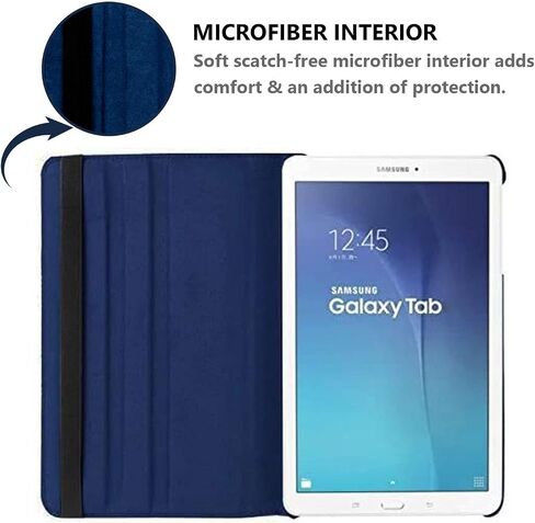 Case for Samsung Galaxy Tab A 7.0 inch 2016 Tablet (SM-T280 SM-T285),360 Degree Rotating Stand Case Full Protective Cover,with Stylus Pen,Screen Film (Deep Blue) in Saudi Arabia