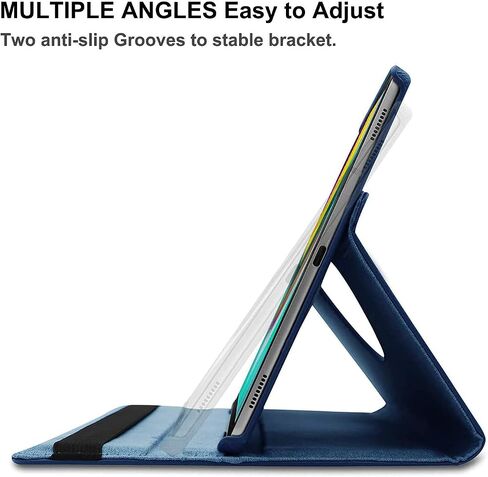 Case for Samsung Galaxy Tab A 7.0 inch 2016 Tablet (SM-T280 SM-T285),360 Degree Rotating Stand Case Full Protective Cover,with Stylus Pen,Screen Film (Deep Blue) in Saudi Arabia