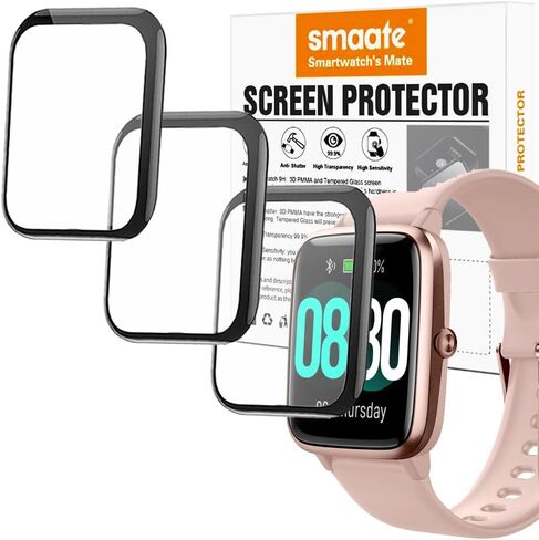 واقي شاشة ثلاثي الأبعاد متوافق مع الساعة الذكية lezoura T31F مقاس 1.83 بوصة، 3 عبوات in Kuwait