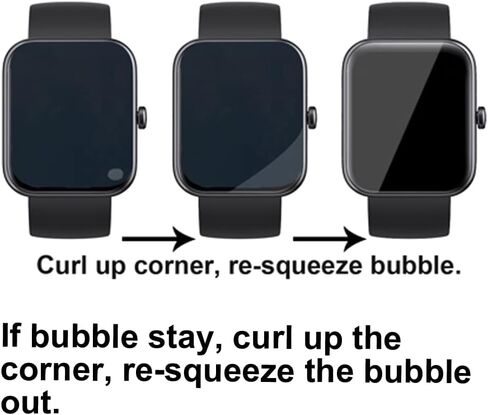 واقي شاشة ثلاثي الأبعاد متوافق مع الساعة الذكية lezoura T31F مقاس 1.83 بوصة، 3 عبوات in Kuwait