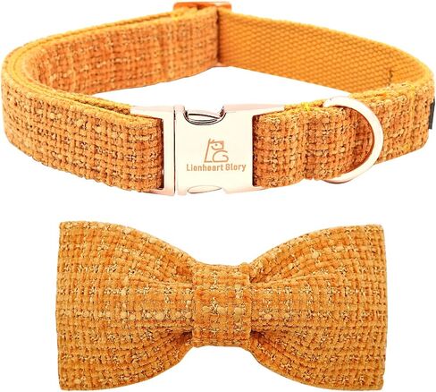 Lionheart glory Dog Bow Collar Pink Dog Collars for Female Dogs Adjustable Soft Dog Collars with Bowtie, Pet Collars Bow Tie for Large Dogs Gift in Saudi Arabia