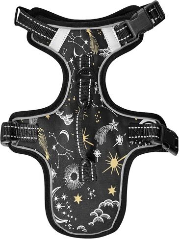 Halloween Skull Pumpkin Dog/Cat Harness, Reflective No-Pull Pet Harness with 2 Leash Clips, Fully Adjustable Soft Padded Dog Vest, No-Choke Pet Oxford Vest in Kuwait