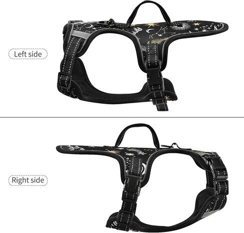 Halloween Skull Pumpkin Dog/Cat Harness, Reflective No-Pull Pet Harness with 2 Leash Clips, Fully Adjustable Soft Padded Dog Vest, No-Choke Pet Oxford Vest in Kuwait