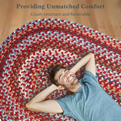 Rhody Rug Astoria AS82 Black Rock 2' x 4' Oval Runner - Durable Braided Area Rug, Home Decor, Floor Mat or Kitchen Rug - Easy Care, Ideal for High Traffic Areas - Made in USA in Saudi Arabia