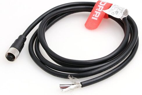 DRRI Industrial Sensor Cable M12 4-Pin Female A-Code Aviation Connector to Open end Electrical Shielded Overmolded Cable in Saudi Arabia