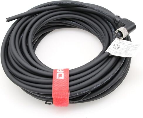 DRRI Industrial Sensor Cable M12 4-Pin Female A-Code Aviation Connector to Open end Electrical Shielded Overmolded Cable in Saudi Arabia