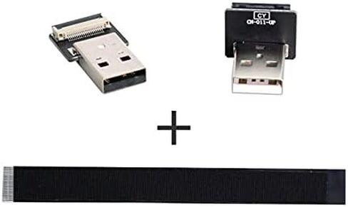 NFHK بزاوية USB 2.0 Type-A ذكر إلى Type-A كابل بيانات مسطح نحيف FPC 90 درجة لـ FPV والقرص والماسح الضوئي والطابعة 20 سم in Saudi Arabia