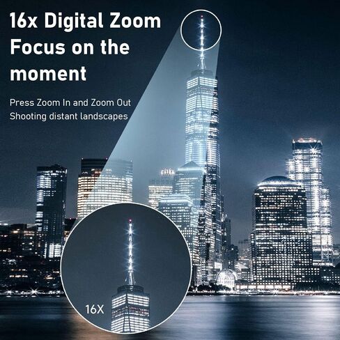 1080P Digital Camera for Photography and Video, 16MP 16X Digital Zoom 2.4 inch 180° Flip Screen Vlogging Camera, Compact Travel Camera Support up to 32G Memory Card for Beginners in Saudi Arabia