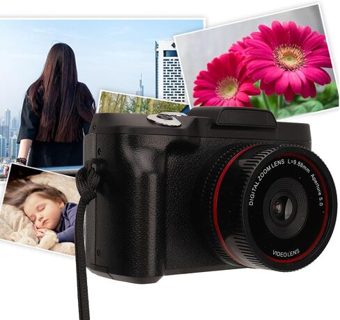 1080P Digital Camera for Photography and Video, 16MP 16X Digital Zoom 2.4 inch 180° Flip Screen Vlogging Camera, Compact Travel Camera Support up to 32G Memory Card for Beginners in Saudi Arabia