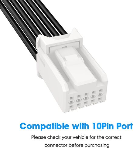 Radar Detector Power Adapter RJ11 Plug (10Pin Type H Connector) Compatible with Select Hyundai/Kia,Genesis,Niro and More with Auto-dimming Rearview Mirror,Radar Detector Adapter Cable,Clean Install in Saudi Arabia