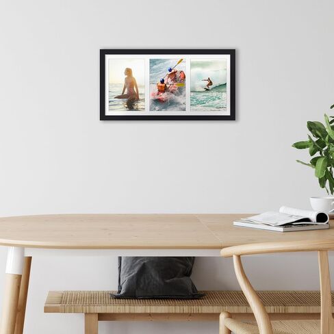 upsimples 11x15 Picture Frame, Display Pictures 5 4x6 with Mat or 11x15 Without Mat, Wall Hanging 5 4x6 Picture Frame Collage Wall Decor, Black, 1 Pack in Saudi Arabia