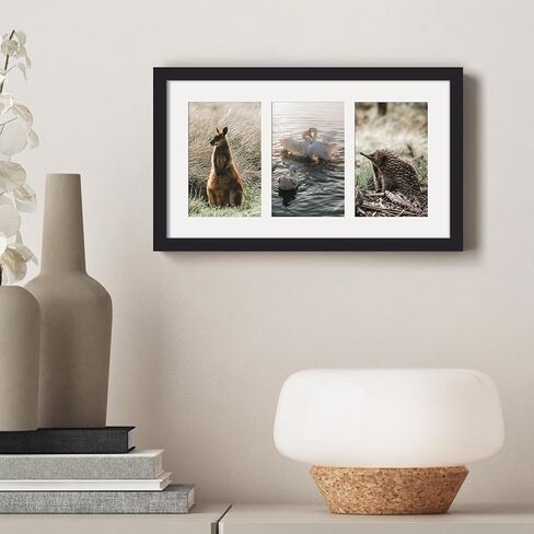 upsimples 11x15 Picture Frame, Display Pictures 5 4x6 with Mat or 11x15 Without Mat, Wall Hanging 5 4x6 Picture Frame Collage Wall Decor, Black, 1 Pack in Saudi Arabia