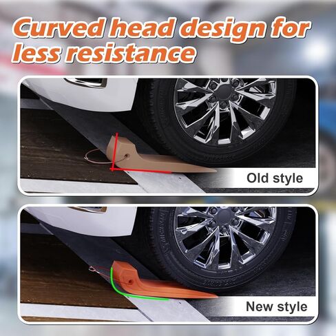 اي-اس دي اس زلاجات اطارات لشاحنة السحب 4 قطع، احذية تزلج شديدة التحمل لشاحنات نقل السيارات، سرير مسطح، سلامة حامل هادم التراجع، تزلج اطارات ريكماستر المتشابكة للتحرك (برتقالي) in Kuwait