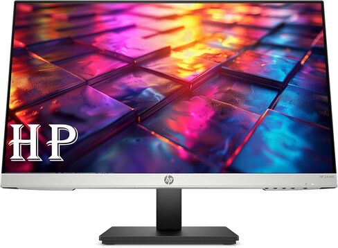 HP 24 Inch Full HD Monitor, 100Hz Refresh Rate, IPS Panel with 99% sRGB, Built-in Dual Speakers, 3-Sided Borderless, HDMI and VGA Ports, Height Adjustable Stand with Tilt, Metal Gray in Kuwait