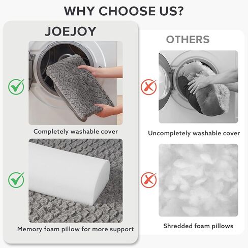 JOEJOY سرير كلب لتقويم العظام للكلاب الكبيرة جدًا، سرير أريكة للكلاب كبير جدًا، سرير كلب من إسفنج الذاكرة على شكل حرف U مع غطاء قابل للإزالة وقابل للغسل، بطانة مقاومة للماء، مسند مريح، 42 بوصة × 30 بوصة × 6.5 بوصة، بني in Kuwait