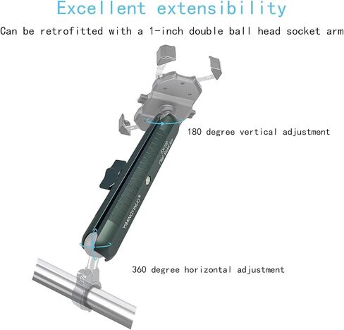 Double Socket Arm Compatible with RAM Mounts B Size 1" Ball Components for Bike/Motorcycle/ATV Phone Mount, Emeralds (Small Arm) in Saudi Arabia