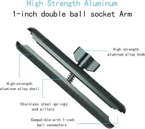 Double Socket Arm Compatible with RAM Mounts B Size 1" Ball Components for Bike/Motorcycle/ATV Phone Mount, Emeralds (Small Arm) in Saudi Arabia
