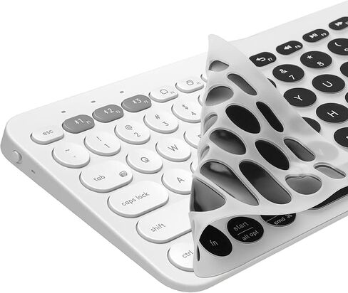 kwmobile Keyboard Cover Compatible with Logitech K380 - Keyboard Cover US English QWERTY - Black in Saudi Arabia