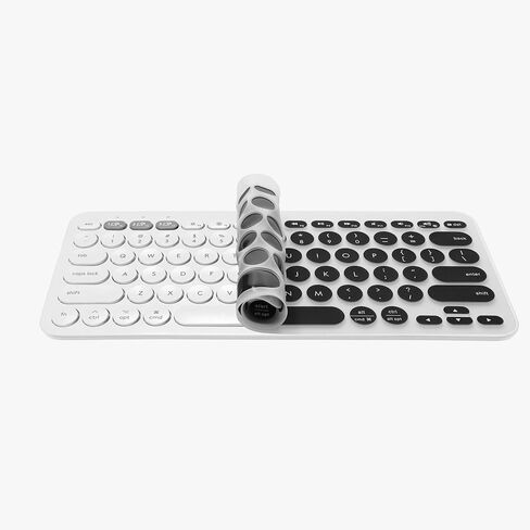 kwmobile Keyboard Cover Compatible with Logitech K380 - Keyboard Cover US English QWERTY - Black in Saudi Arabia