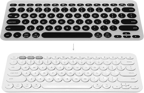 kwmobile Keyboard Cover Compatible with Logitech K380 - Keyboard Cover US English QWERTY - Black in Saudi Arabia