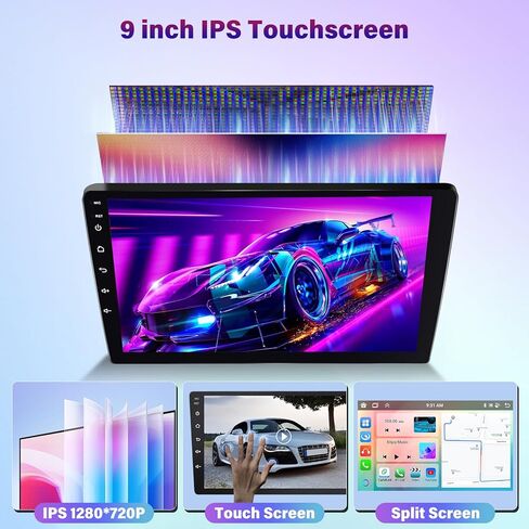 [8-Core 4+64G] ستيريو سيارة Android 13 لسيارة Chrysler 300 300C 2004-2011 - شاشة لمس IPS مقاس 9 بوصات صوت DSP - تشغيل لاسلكي وAndroid Auto، WiFi، 32EQ، تخصيص الصفحة الرئيسية + Canbus + كاميرا الرؤية الخلفية in Kuwait