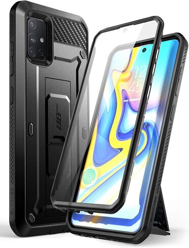 SUPCASE for Samsung Galaxy A51 5G Case [Not Fit Galaxy A51 4G Version], [Built-in Screen Protector & Stand & Belt Clip] Full-Body Heavy Duty Rugged Protective Phone Case for Galaxy A51 5G, Black in Saudi Arabia