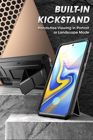 SUPCASE for Samsung Galaxy A51 5G Case [Not Fit Galaxy A51 4G Version], [Built-in Screen Protector & Stand & Belt Clip] Full-Body Heavy Duty Rugged Protective Phone Case for Galaxy A51 5G, Black in Saudi Arabia