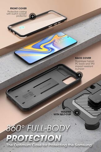 SUPCASE for Samsung Galaxy A51 5G Case [Not Fit Galaxy A51 4G Version], [Built-in Screen Protector & Stand & Belt Clip] Full-Body Heavy Duty Rugged Protective Phone Case for Galaxy A51 5G, Black in Saudi Arabia