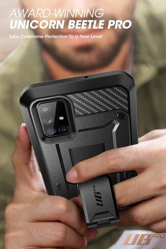 SUPCASE for Samsung Galaxy A51 5G Case [Not Fit Galaxy A51 4G Version], [Built-in Screen Protector & Stand & Belt Clip] Full-Body Heavy Duty Rugged Protective Phone Case for Galaxy A51 5G, Black in Saudi Arabia