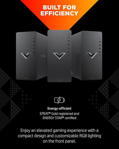 HP Victus 15L Gaming Desktop Computer, NVIDIA GeForce RTX 2060 Graphics, 12th Gen Intel Core Processor, 8 GB SDRAM, 512 GB SSD, Windows 11 Home OS, QuickDrop, Wi-Fi & Bluetooth (TG02-0020, 2022) in Saudi Arabia