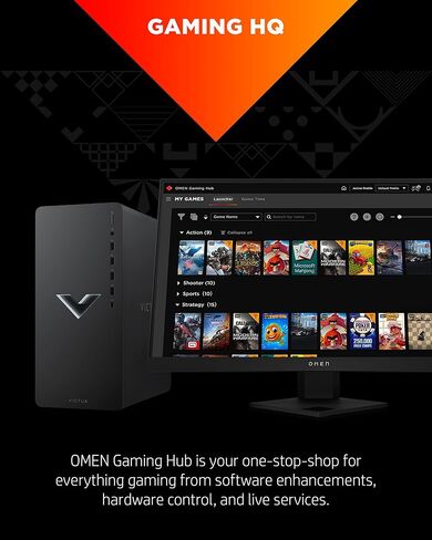 HP Victus 15L Gaming Desktop Computer, NVIDIA GeForce RTX 2060 Graphics, 12th Gen Intel Core Processor, 8 GB SDRAM, 512 GB SSD, Windows 11 Home OS, QuickDrop, Wi-Fi & Bluetooth (TG02-0020, 2022) in Saudi Arabia