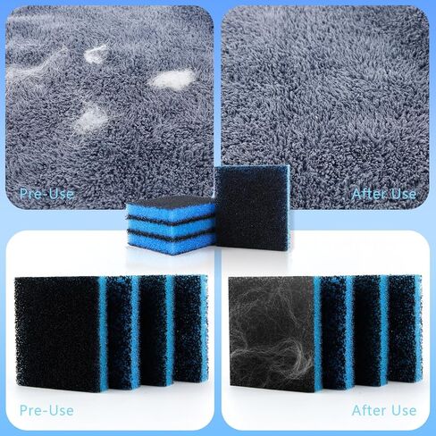 8 قطع مزيل شعر الحيوانات الأليفة للغسيل، أداة التقاط شعر الكلاب قابلة لإعادة الاستخدام للغسالة، أداة إزالة الإسفنج لتنظيف شعر الحيوانات الأليفة، مزيل فعال لفرو الحيوانات الأليفة، يستخدم لتنظيف شعر الحيوانات الأليفة والبطانيات والأسرة والأرائك in Kuwait